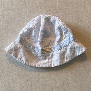 The Beaufort Bonnet Company Baby Blue Seersucker Bucket Hat